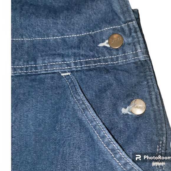 Carhartt relaxed fit blue denim men's Farm Country Western Work overalls 42 X 28 - Picture 6 of 9